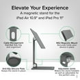 thumbnail image 4 of Plugable Magnetic Tablet Holder for iPad Pro 11 (1st/2nd/3rd/4th Gen, M2) iPad Air 10.9/11 (4th/5th Gen, M2), MagSafe Magnetic iPad Stand, Portable Foldable 360° Rotating Stand (AMS-STAND11), 4 of 5