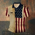 thumbnail image 2 of RMGVDSD 4th of July Polo Shirts for Men Patriotic Shirt For Independence Day Casual Short Sleeve Polo Shirt Striped Star Print Golf Tees Shirts Basic Work Shirts, 2 of 4