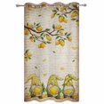 thumbnail image 2 of Outdoor Curtains for Patio Waterproof, Lemon Gnomes Windproof Pravicy Outside Porch Blackout Curtain, Summer Vintage Tropical Lemon Fruits Sun Blocking Grommets Curtains for Cabana Gazebo 54"x84", 2 of 9