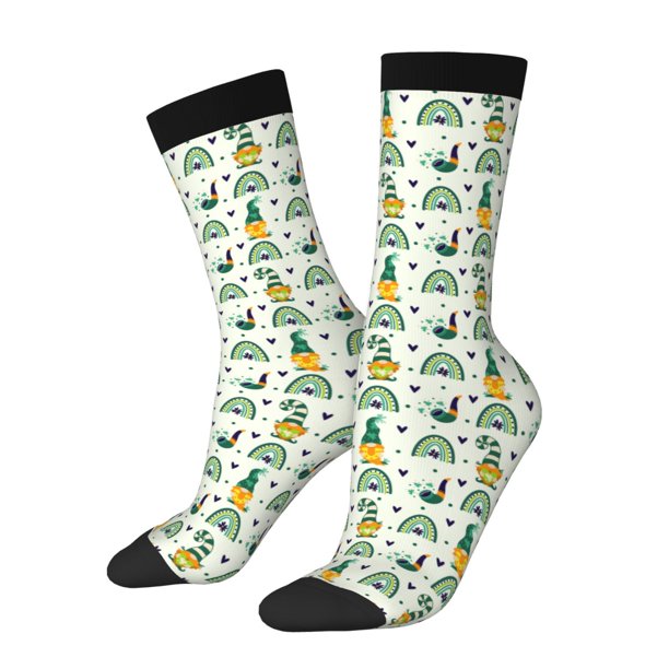 Balery St. Patrick's day Calcetas Largas con Estampado para Hombre y Mujer – Suaves y Transpirables, Talla Única (US 5-11)
