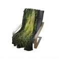 thumbnail image 4 of Magic Soft Flannel Fleece Throw Blanket, Freshening Morning in Nature Summer Season Sunset Environment Wilderness Mist Theme, Cozy Plush for Indoor and Outdoor Use, 50" x 70", Green, by Ambesonne, 4 of 6