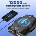thumbnail image 4 of Luz de Trabajo LED Recargable 12000 mAh, 10000 lm con Base Magnética, 4 Modos y Soporte Ajustable, Lámpara Portátil para Mecánicos, Camping, Pesca y Reparación de Automóviles, 4 of 8