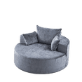 thumbnail image 2 of 55''L Chenille Sponge single sofa,No Assembly Required,Fluffy Modern Sleeper Chair for Living room, Bedroom, Lounge and Projection Room(Not a swivel chair.), 2 of 5