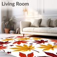 thumbnail image 2 of ODIKA 5'x7' Machine Washable Non-Slip Area Rug, Yarn Crafting Kit Autumn Harvest Leaves Hooking Canvas Art Project High Traffic Rug with Pad, Red, 730471, 2 of 8