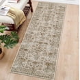 thumbnail image 2 of Garvee 2'x6' Vintage Runner Rugs, Machine Washable Indoor Rug Non-Slip Carpets for Hallway Kitchen Entryway Bedroom Farmhouse, Low Pile Traditional Distressed Rugs, Beige, 2 of 8