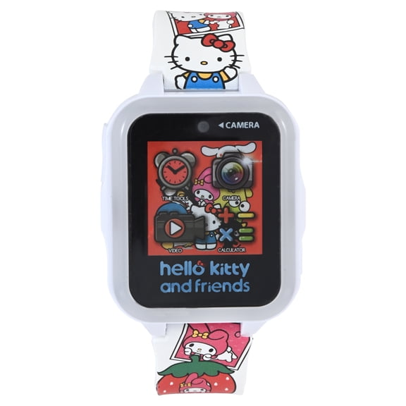 Sanrio Hello Kitty & Friends iTime Unisex Child Smart Watch with Silicone Strap and White Case 42mm