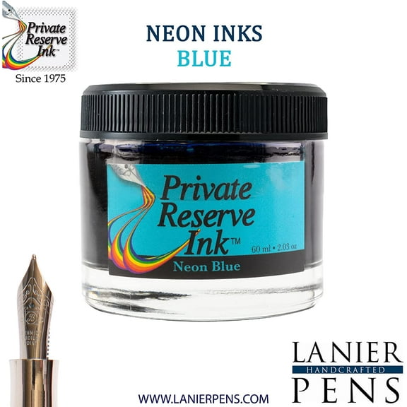 Private Reserve Ink Bottle 60ml - Neon Blue (PR17058)