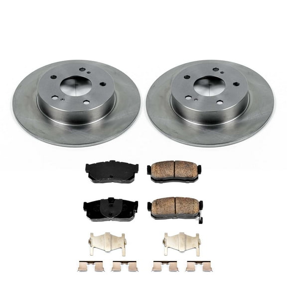Ultimate Brakes Rear Ceramic Brake Pad and Rotor Kit with Hardware WM80483