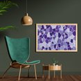 thumbnail image 2 of Mosaic Wall Art with Frame, Monochromatic Voronoi Diagram Repetition, Printed Fabric Poster for Bathroom Living Room, 35" x 23", Blue Violet Ceil Blue, by Ambesonne, 2 of 2