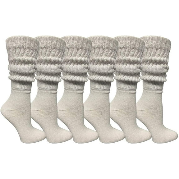 Yacht & Smith EXTRA THICK Athletic Slouch Socks for Women, Extra Heavy Slouchy Ladies Cotton Crew Boot Socks, 9-11