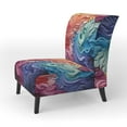 thumbnail image 3 of Designart « Radiant Spectrum Opt Art painting I » Fauteuil d'Appoint Rembourré Abstrait Multicolore - Fauteuil Moderne pour Chambre, 3 of 7