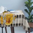thumbnail image 4 of Yellow Gnomes Table Cloth Waterproof Tablecloths, Vintage Daisy Honey Plaid Flower Tablecloth Dining Table Cover for Kitchen Party Tabletop Outdoor, Rectangle Tablecloth 60x120 Inch, 4 of 9