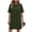 01# Army Green, variant on Ihhxva Dress for Women Oversized T-Shirt with Pockets Loose Fit Pocket Tee Casual Summer Cotton Shift Mini 3XL-5XL