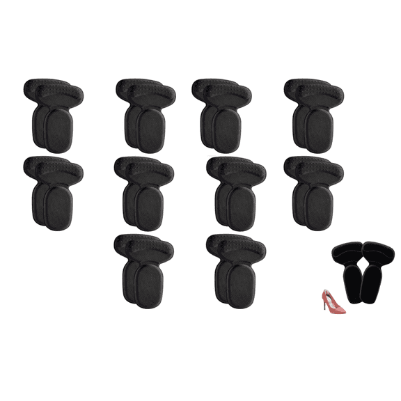 Heel Pads for Shoes, Heel Grips Liner Cushions Inserts for Loose Shoes, Shoe Filler for Too Big Shoes Women Men (Black 10 Pair)