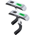thumbnail image 1 of Digital Luggage Scale (2-Pack), Lcd Backlight Luggage Scale, 110 Lbs (Approx. 49.9 Kg) Capacity, Stainless Steel Portable Hanging Luggage Scale, With Traveler'S Money Tare, 1 of 5