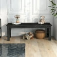 thumbnail image 3 of Outdoor Garden Bench, 46.5" Modern Two Person HIPS Patio Backless Bench, Weatherproof Garden Bench That Never Rot And Fade, Suit For Garden, Porch, Park, Lawn, Poolside, Backyard, Balcony, Courtyard, 3 of 5