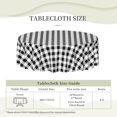 thumbnail image 2 of Round Tablecloth with Wave Lace 60 Inch, White Black Buffalo Check Plaid Round Tablecloth Stain and Wrinkle Resistant Table Covers Dining Table Cover for Dining, Party, Buffet, Wedding, 2 of 8