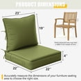thumbnail image 5 of Kimunuk 4 Set Outdoor Cushion for Patio Furniture, 22" L X 22" W X 4" H Waterproof Outdoor Deep Seat Cushions with Tie for Patio Chair, Light Green, 5 of 8