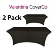 thumbnail image 2 of 2 Pack Black 8 Foot 30x96 Table Covers by Valentina CoverCo, 2 of 4
