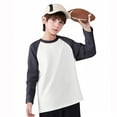 thumbnail image 5 of LIaqionyy Boys Girls Long Sleeve Shirts Crew Neck Color Block Tees Layer Tops Soft Loose Breathable T Shirt, 5 of 6