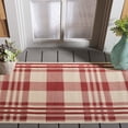 thumbnail image 3 of Safavieh Courtyard Benjamin Plaid Indoor/Outdoor Area Rug, Red/Bone, 2' x 3'7", 3 of 19