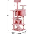 thumbnail image 2 of LINJH 54 in Cat Tree Tower for Indoor Cats Multi-Level Cat Condo Cat Bed Furniture with Scratching Post Kittens Activity Center (Pink), 2 of 11
