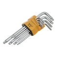 thumbnail image 3 of Uxcell 9 Pieces Torx Star Wrench Set T10-T50 CR-V Steel L Shaped Long Arm Star Repairing Tool Wrenches, 3 of 6