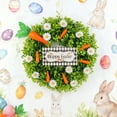 thumbnail image 5 of AZXY 13.7 Inch Easter Wreath - Spring Flower Garland with Cute Carrots, Assorted Blooms & Lush Green Foliage, Indoor Outdoor Home Porch Wall Mantel Window Party Wedding Decor, 5 of 5
