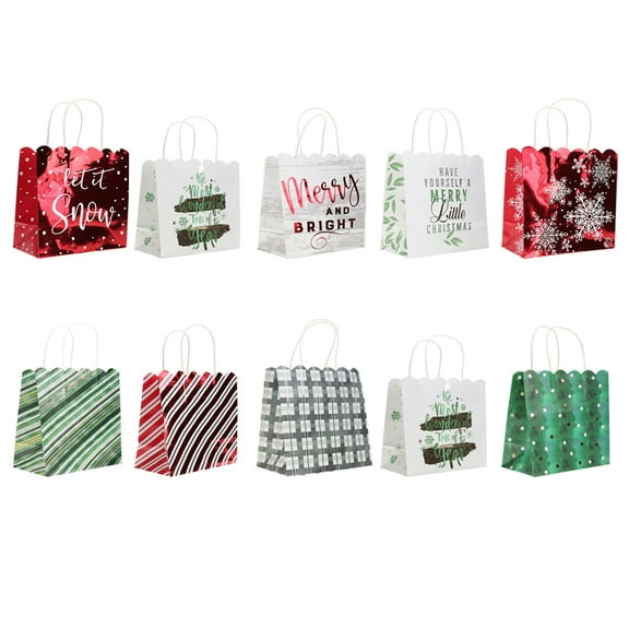 Christmas Assorted Mystery Medium Gift Bags - 12 Bags (17.99 Value)