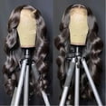 thumbnail image 4 of XIAQUJ African Ladies Small Curly Hair Sets Wavy Curls Wig Can Be Straightened and Bent Natural Looking Long Wavy Human Hair Wig with Lace Front Wig Caps Wigs for Women Black, 4 of 9