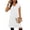 A734 White, variant on Women's Classic V Neck Short Sleeve Shift Dress Side Slit Knee Length Tunic Dress Lightweight Stretchy Casual Daily Wear Office Workwear Elegant Modest Style