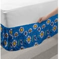 thumbnail image 2 of Spring Bed Skirt, Daisy Bloom Flower Petals Summer Flora Field Chamomiles Botany Doodle, Elastic Bedskirt Dust Ruffle Wrap Around for Bedding Decor, 4 Sizes, Blue White Earth Yellow, by Ambesonne, 2 of 2