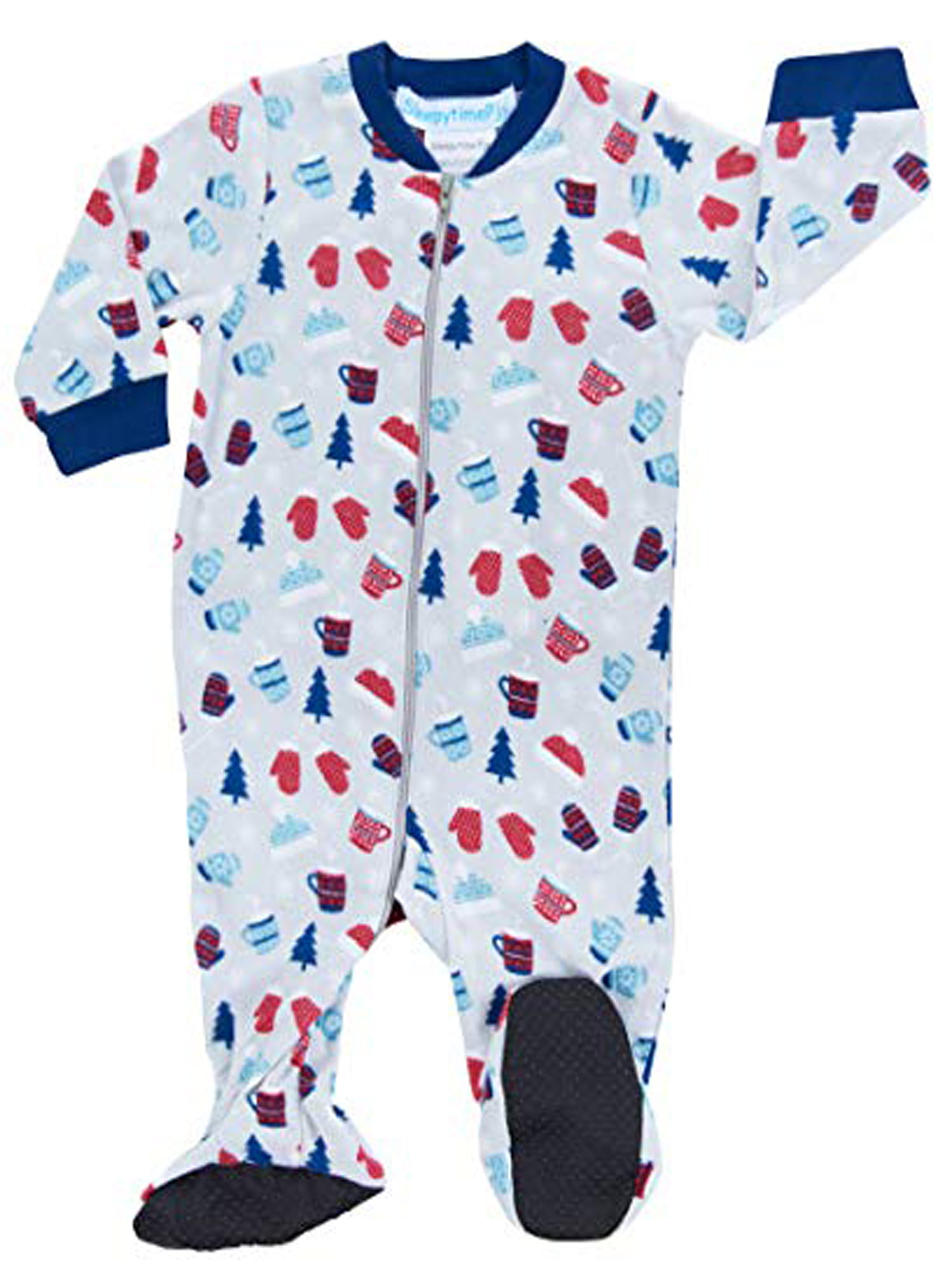 SleepytimePJs Holiday Infant Full-Zip Onesie Baby Pajamas PJs