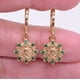 thumbnail image 3 of Aretes pequeños colgantes Virgen de Guadalupe con zirconias verdes, 3 of 3