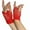 Red, variant on Luxalzxs Fingerless Fishnet Gloves Women Ladies Girls 80s Retro Nylon Stretchy Mesh Gloves Dance Disco Costume Parties Supplies Accessories