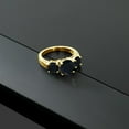 thumbnail image 5 of Gem Stone King 3.25 Ct Round Black Onyx 18K Yellow Gold Plated Silver Ring (Size 6), 5 of 5