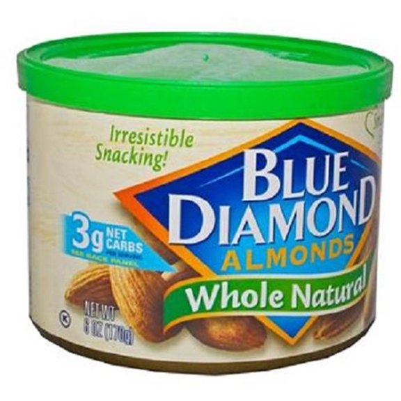 Product Of Blue Diamond, Almonds Whole Natural Can, Count 1 - Nut & Dry Fruit / Grab Varieties & Flavors