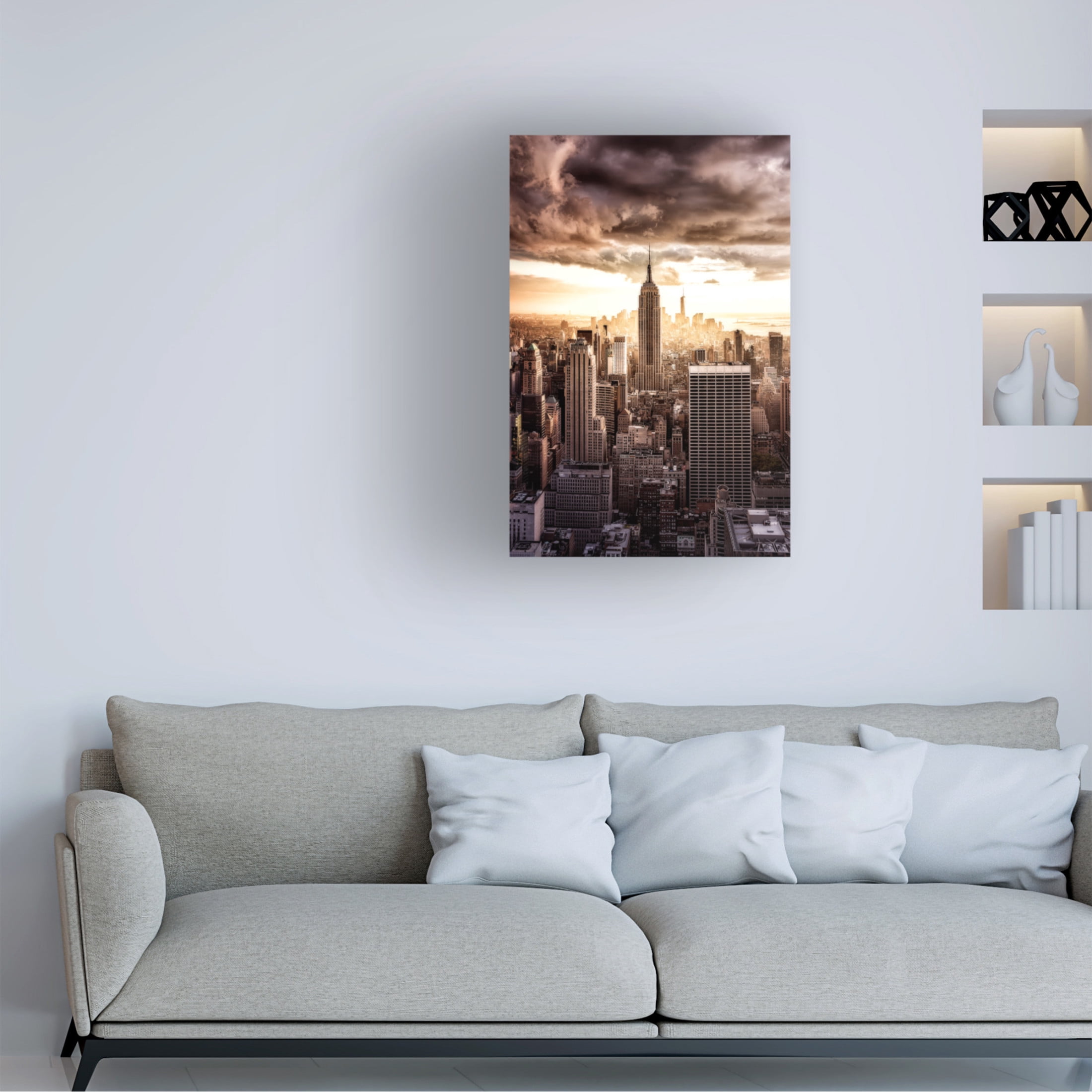 Canvas Wall Art - Javier de la 'Top Of The Sunsets' Wall Art for Living Room, Bedroom, or Office D?cor by Trademark Fine Art - 16 x 24 Inches
