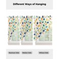 thumbnail image 4 of Colorful Leaf Swag Valances for Windows, Spring Summer Botanical Vintage Rod Pocket Sheer Valances for Large Windows, Swag Toppers Light Filtering for Kitchen Living Room 2 Panels 36''x45'', 4 of 6