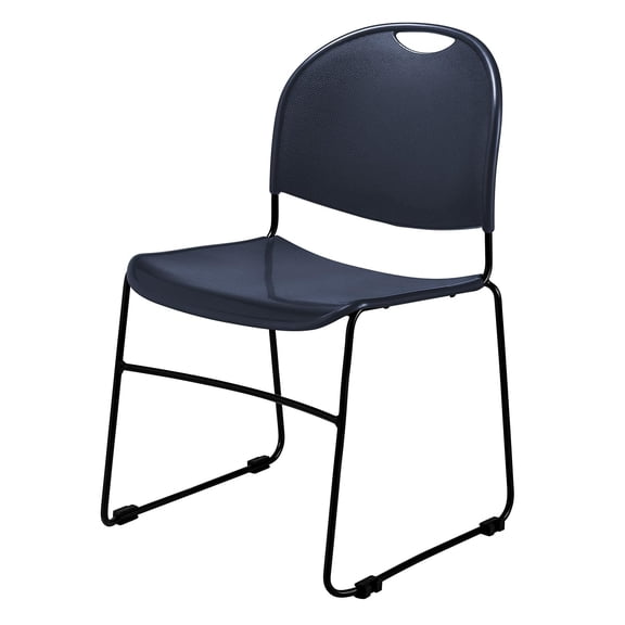 Pemberly Row 31.75" Multi-purpose Compact Stack Chair in Navy Blue