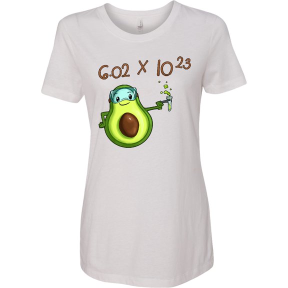Inktastic Avogadro's Number with Avocado Chemist Women's T-Shirt