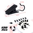 thumbnail image 2 of Juego de clips para cortinas JANYUN de acero inoxidable, paquete de 120, color negro, 2 of 7