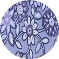 thumbnail image 1 of Ahgly Company Machine Washable Indoor Square Transitional Deep Periwinkle Purple Area Rugs, 3' Square, 1 of 7
