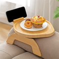 thumbnail image 4 of 360° Rotating Round Sofa Armrest Tray Table for Food, 90cm, 4 of 5