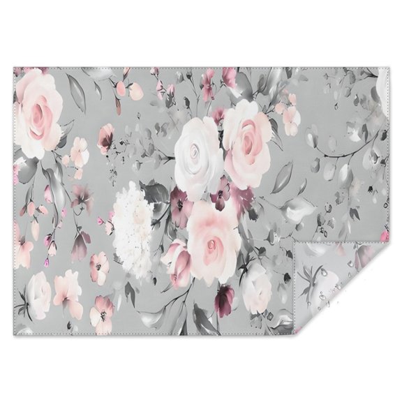 Pioneer Flower Floral Print Pattern Rectangle Tablecloth 60"x84",Waterproof Polyester Rectangle Table Cloth, Wipeable Spillproof Polyester Tablecloth for Dining, Camping, Indoor and Outdoor