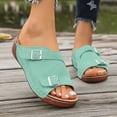 thumbnail image 2 of Viluyesy Womens Slide Sandals, Soft Sole Slip-On Wide Width 2026 Ladies Summer Comfortable Shoes Green US8.5, 2 of 8