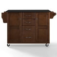 thumbnail image 3 of Crosley Eleanor Black Granite Top Kitchen Cart in Mahogany, 3 of 12