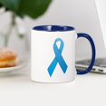 thumbnail image 3 of CafePress - Light Blue Ribbon Mug - 11 oz Ceramic Mug - Novelty Coffee Tea Cup, 3 of 4