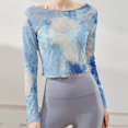thumbnail image 2 of Tops de Yoga para Mujeres Corbata Casual Deportes Cuello Redondo Delgado de Manga Larga, Blusa para el Uso Diario, Casero Y Cómodo, 2 of 7