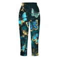 thumbnail image 3 of Aboser Womens Workout Capri Leggings High Waisted Tummy Control Capris Pants Plus Size Stretch Beach Leggings Trendy Butterfly Printed Cropped Pants Comfy Knee Length Legging, 3 of 4